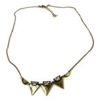 Gold tone triangle rhinestone necklace Photo 9