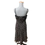 Ann Taylor Brown beige geometric silk  LOFT sheath knee-length dress 10P Photo 2