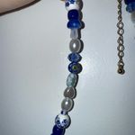 Francesca's Cottagecore Blue and White Beaded Necklace Photo 3