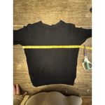 Vince Black Lightweight Semi-Sheer Cotton Crepe Knit 3/4 Sleeve Sweater Top M Photo 5