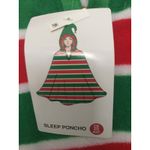 Briefly Stated Women's Stripe Pajama Poncho Hoodie Sleep One Size Fits Most Photo 2