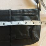 wilson's leather WILSON BLACK LEATHER SHOULDER BAG SILVER BUCKLE IN FRONTONE ZIPPER INSIDE Photo 5
