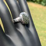 Trendy Sterling Silver Women's Ring with Ornate Band Photo 3