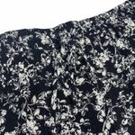 Full Tilt ꕥ Floral Window Pane Lace Trim Short ꕥ Black with White Print ꕥ Size M Photo 3