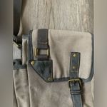 Cargoit Crossbody Travel Bag Cargo Canvas Flap Brown Tan Gray Small Medium Photo 2