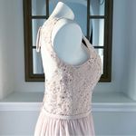 Mori Lee  Blush Gown Lace & Sequin Maxi Open-Back Dress Pink Size 10 New w/Tag Photo 11