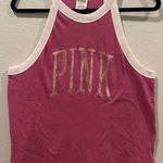 PINK - Victoria's Secret PINK Halter Sequin Pink Top Photo 0