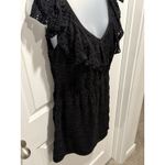 My Michelle Y2K  Black Lace Ruffle Dress Large Women’s Cap Sleeve Whimsy L Junior Photo 2