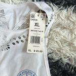 Adidas  Women's Prime Blue Boston Marathon White Tank Top, Cut Outs, XL, NWT Photo 2