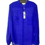 NEW w Tags Erin Fetherston Silk Chiffon Sheer Button Photo 0