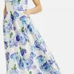 City Studios Womens Blue Adjustable Spaghetti Strap Gown Photo 0