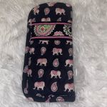 Vera Bradley PINK ELEPHANTS SINGLE EYE Eyeglasses SUNGLASSES Case for PURSE EUC Photo 4