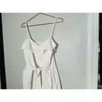 COLOVOS Women's White Tank Tie Front Sleeveless Midi Dress Size 2 Photo 5