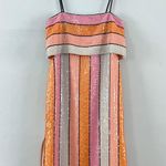 Gianni Bini NWT Halston Multi-Color Sequin Stripe Midi Dress Photo 3