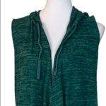 LOGO By Lori Goldstein LOGO Women's Vest Green Knit Hooded Open Front Size Casual Athleisure Size XS Photo 6