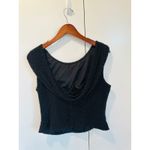 Vintage Beaded Formal Top Size Medium Cocktail Evening wear Holiday Y2K Black Photo 7