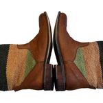 Seychelles  Cowboy Leather and Woven Fabric Boots, Sz 10 Photo 4