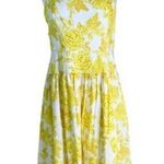 Eliza J Floral Print Cotton Bow Detail Sundress in Yellow Size 14 NWT Photo 5