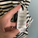 Quince  Maternity Black and White Striped‎ Bamboo Short Sleeve Tee Photo 8