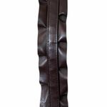 Gap Y2K Faux Leather Brown Ruffle Antique Gold Buckle Belt Women’s Size Medium Photo 7