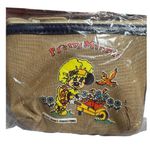 Disney NEW Vintage Pretty Minnie Canvas Coin Purse Tan & Blue / Yellow Hat Photo 1