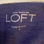 Loft Ann Taylor  Navy Blue and Cream Horizontal Stripe Long Sleeve Sequin Shirt Photo 3