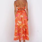 Hello Molly XL Luxe Resort Style Orange Pink Vibrant Floral Maxi Dress Worn Once Photo 1
