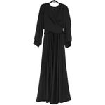 Modest Hijabi Friendly Long Sleeve Maxi Formal Dress Size XL Black Photo 2