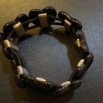 Saint Laurent Elastic Heart bracelet in Metal Enamel and Cotton Photo 1