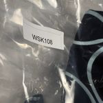 Talbots Jersey Pull On A-Line Maxi Skirt Navy/Baby Blue Geometric Print Size L Photo 5