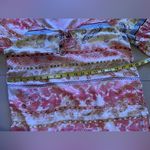 Rosa Nud Floral Print Pink Tunic Dress Beach Summer Lightweight Size Small Red Photo 5