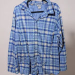 Duluth Trading Company Women DuluthFlex Sidewinder LS Top 2X Sapphire Plaid Blue Photo 0