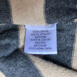 Ny Collection Women's Gray/Tan Asymmetrical Striped Tunic Top Sweater Sz Small Artsy Lagenlook Photo 7