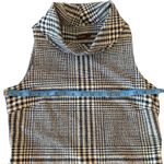 J. McLaughlin  women's navy/white houndstooth plaid cowl neck dress. Small.‎ EUC Photo 2