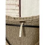 Free People Cross My Heart Sweater Open Knit Tunic Raw Hem Oversize Brown Sze XS Photo 1