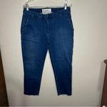 Frank & Eileen  Wicklow Italian Crop Denim Trouser Raw Hem Pants Photo 6
