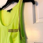 I.N. San Francisco Lime Yellow Tank With Sequin Detail Photo 1