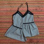 C.A.S CLOTH AND STEEL PARALLEL STRIPE ASYMMETRICAL BLOUSE CAMI WESTERN Gray Photo 3