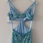 Mac Duggal  Blue Ombre Sequins Cut Out Gown Photo 8