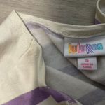 LuLaRoe  Purple and Cream Striped Cardigan Photo 1