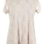Show Me Your Mumu Farmhouse cottagecore lace cream short sleeve blouse Photo 0