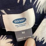 Old Navy navy printed linen blendâswing blouse M Photo 4