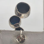 Sterling Silver, Gold Plated, & Blue Opal Post Earrings Photo 4