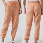 Athleta  Women's Peach Cabo Linen Jogger Orange Pants Size 6 Photo 1