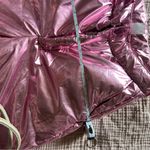 iHeartRaves  Babycakes Metallic Pink Puffer Snow Pants Mid Rise Flared S Photo 6