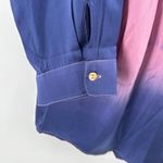 Johnny Was NEW NWT Dip Dye Oversized 100% Silk Shirt Tunic XL Pink Blue Photo 2