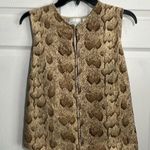 Liz Claiborne  Snake Print Ribbed Knit Zip Up Vest - Size Large Photo 0