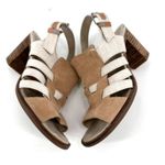 Toms Women's Majorca Woven Textile & Suede Heeled Sandals Neutral Tan Size 6.5 Photo 1