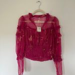 Free People Time for Shine Top Pink Photo 4