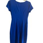 Ellen Tracy Blue Ruched Sheath Cocktail Dress Photo 2